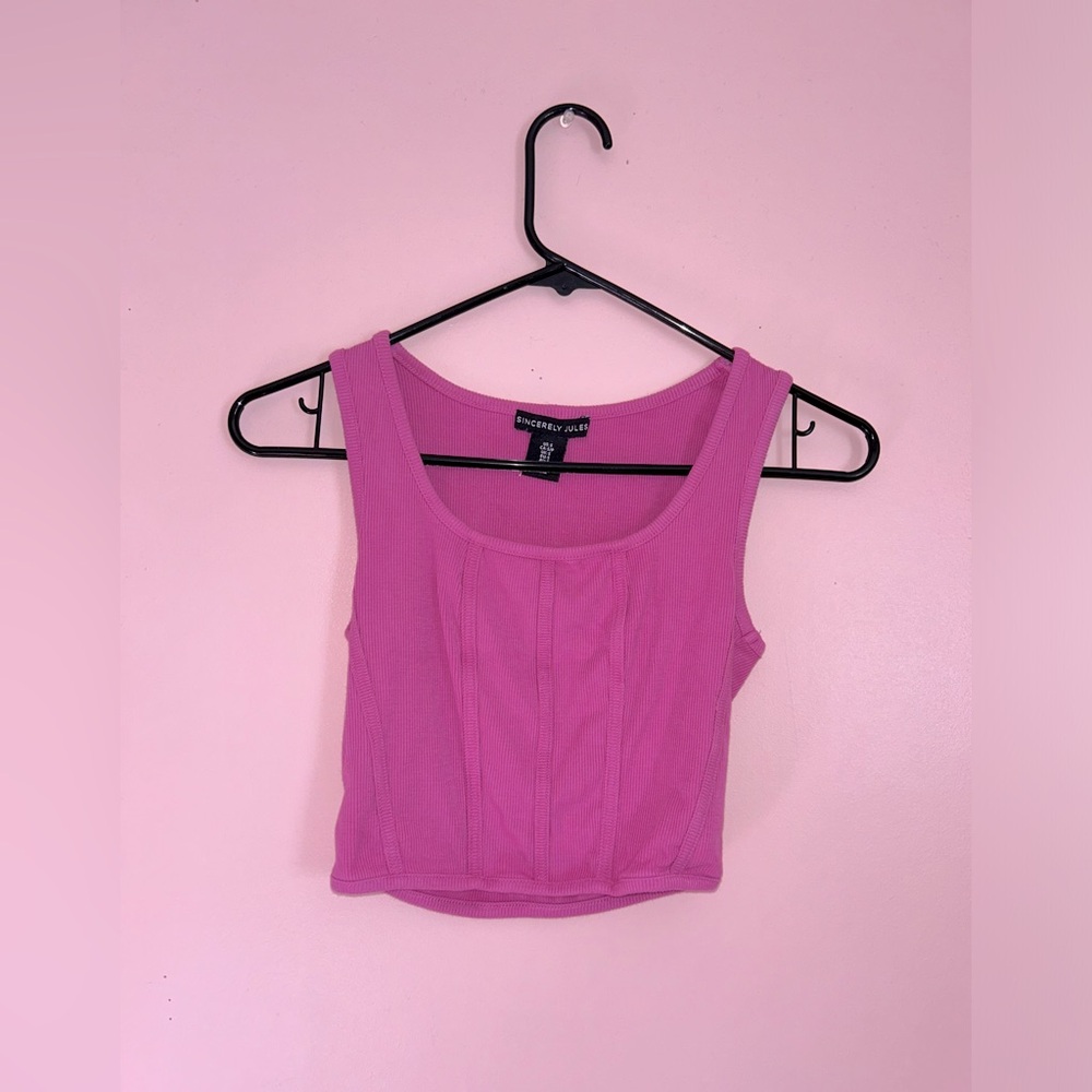 Corset-style Crop Tank
